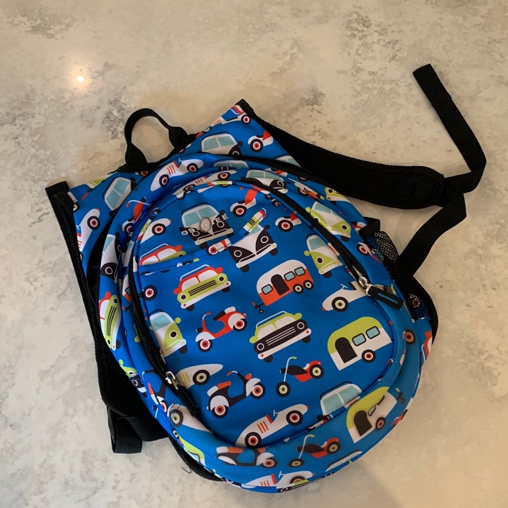 Obersee Kids Pre-School All-In-One Backpack with Cooler - Vehicles